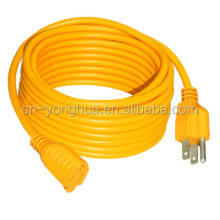 Wire YH08146-02 12/3 de 100 pés SJTW Amarelo Cordão de extensão iluminada de serviço pesado